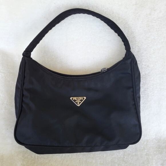 Prada Vintage Mini Black Nylon Original Hobo Bag - Picture 1 of 15
